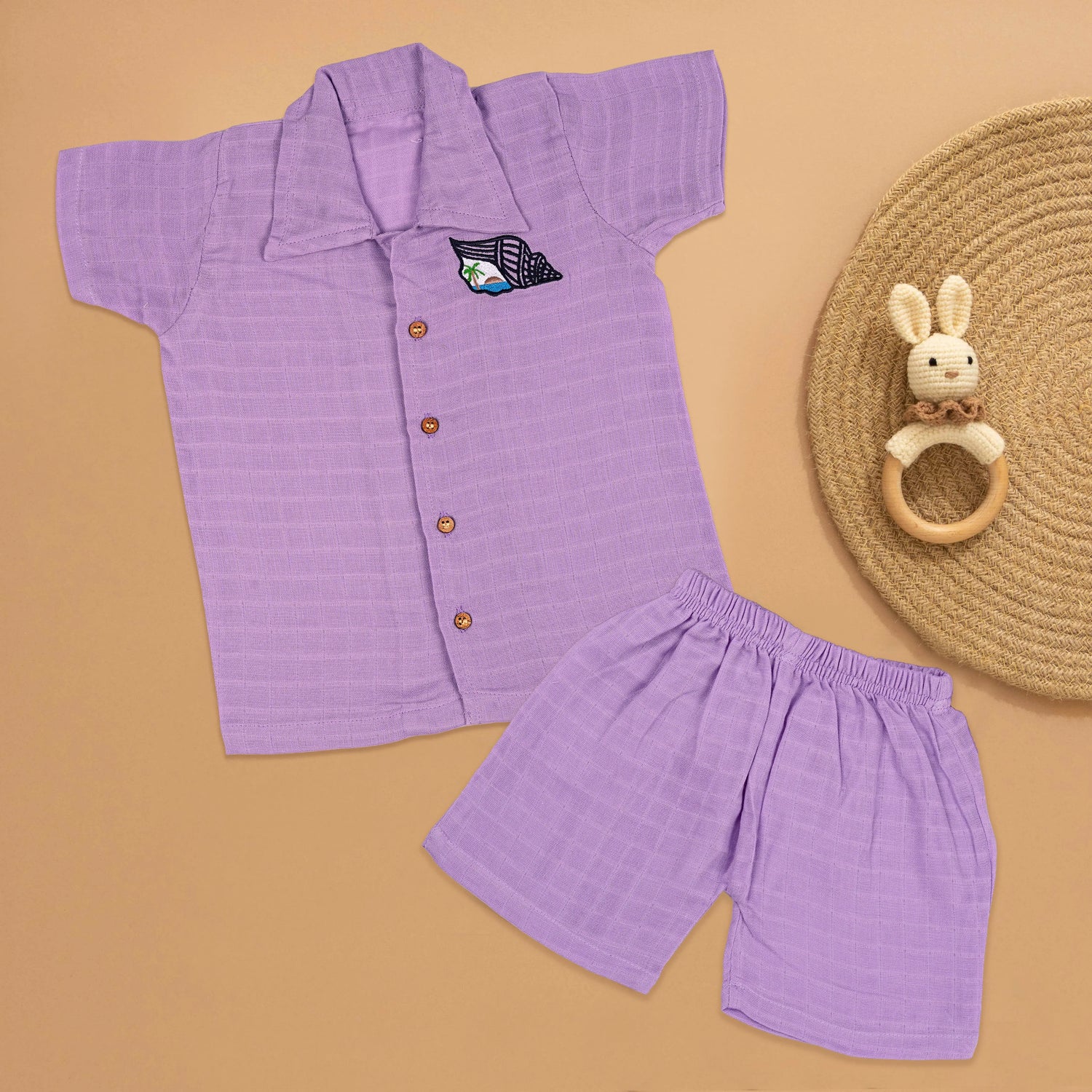 Mini Trendsetter: Boys Stylish Shirt and Shorts Set Boon Babies