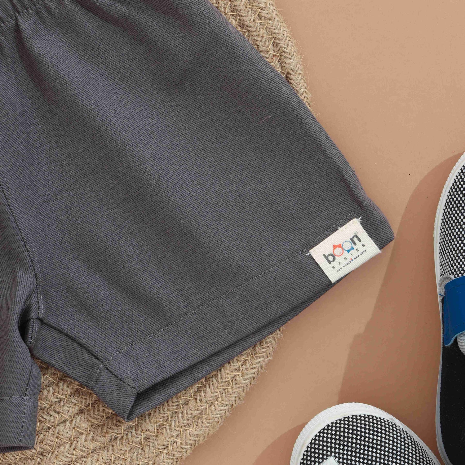 Playful Boys Comfortable Cotton Shorts - Essential Basics Boon Babies