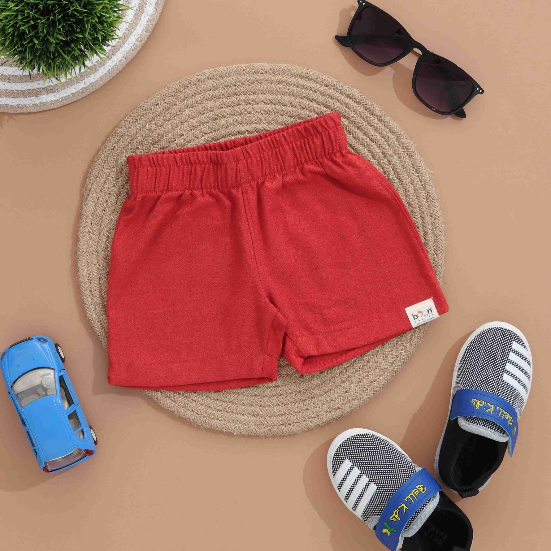 Playful Boys Comfortable Cotton Shorts - Essential Basics Boon Babies
