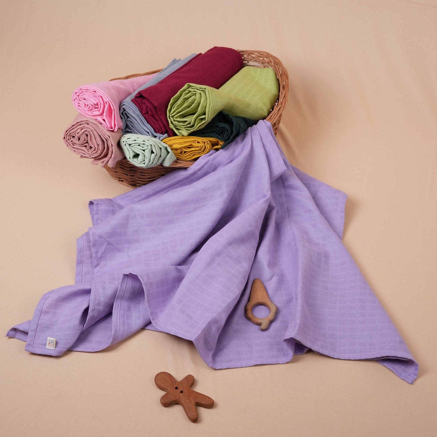 Dreamy Lavender Muslin Baby Swaddle – Super Soft & Cozy