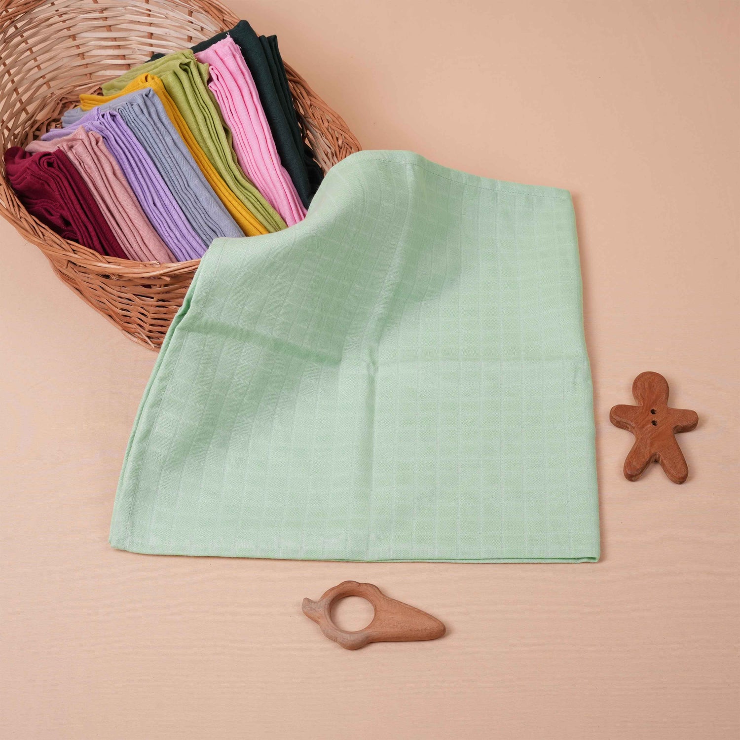 Soft Sage Green Baby Towel