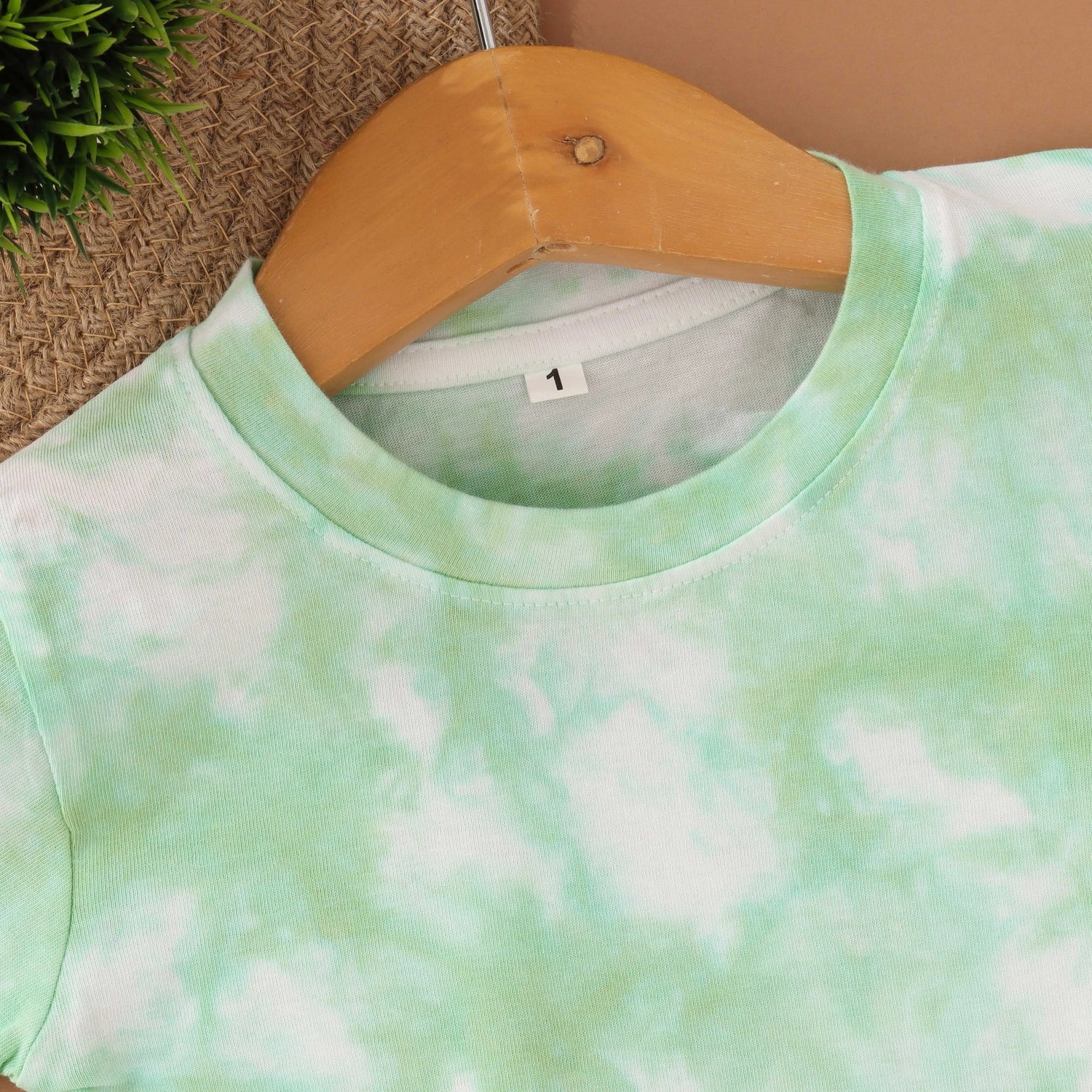 Fresh Mint: Light Green Tie & Dye Kids T shirt Boon Babies