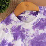 Lavender Swirl: Purple Tie & Dye Kids T shirt Boon Babies
