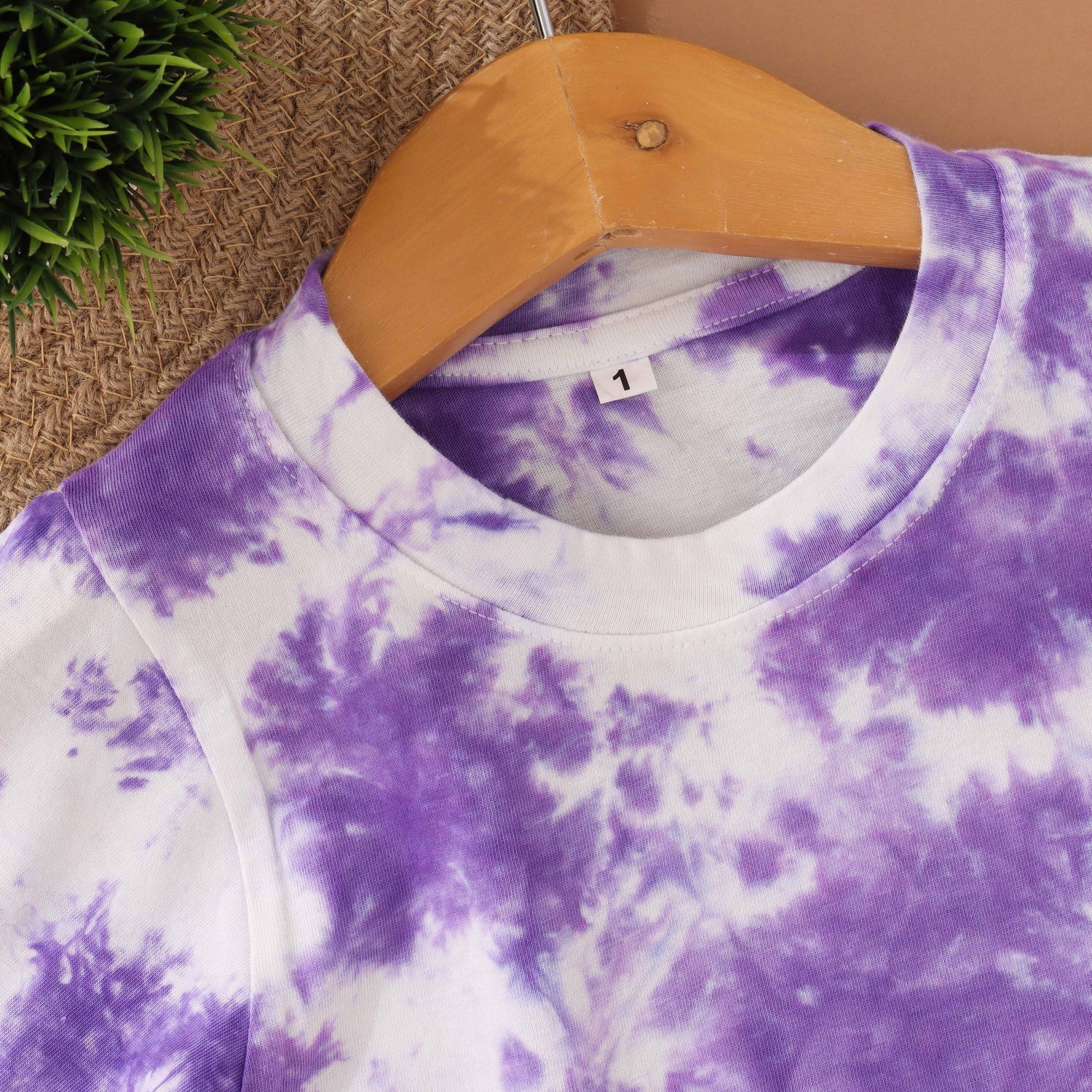 Lavender Swirl: Purple Tie & Dye Kids T shirt Boon Babies