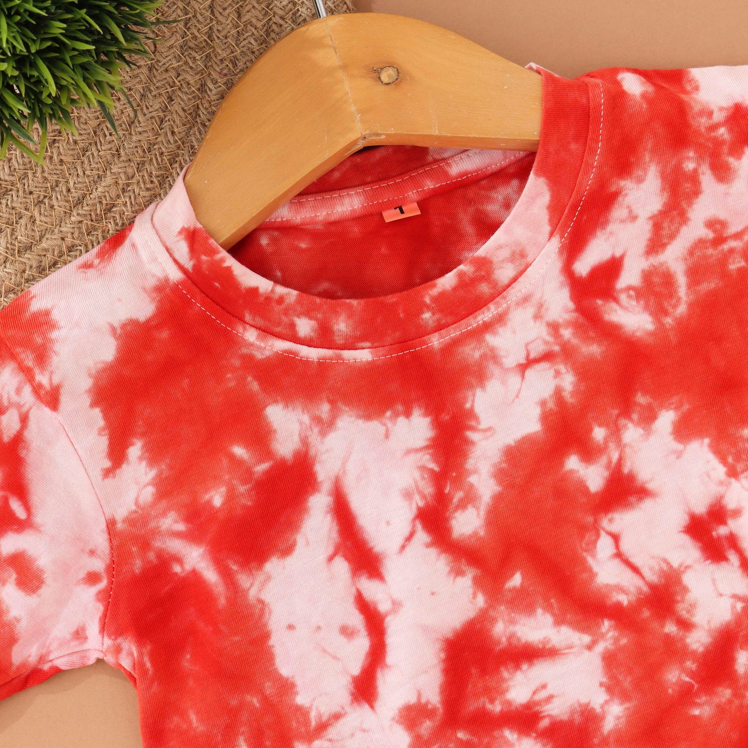 Cherry Burst: Red Tie & Dye Kids T shirt Boon Babies