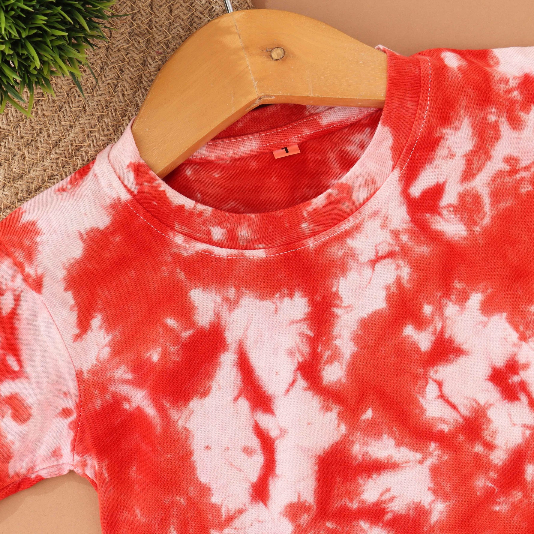 Cherry Burst: Red Tie & Dye Kids T shirt Boon Babies