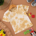 Desert Bloom: Beige Tie & Dye Kids T shirt Boon Babies