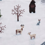 Muslin baby wipe cloth with forest animal print. 32x32 cm. Gentle, soft, washable, and perfect for everyday baby care.