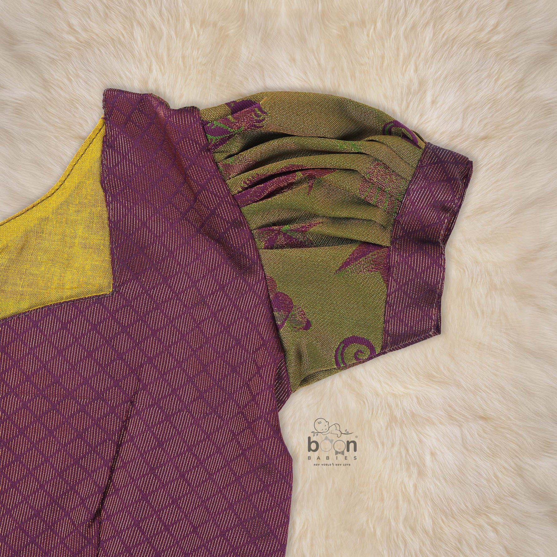 Traditional silk ethnic frock in olive green and maroon with festive motifs, perfect for girls aged 1 to 5 years. Elegant and comfortable for celebrations.