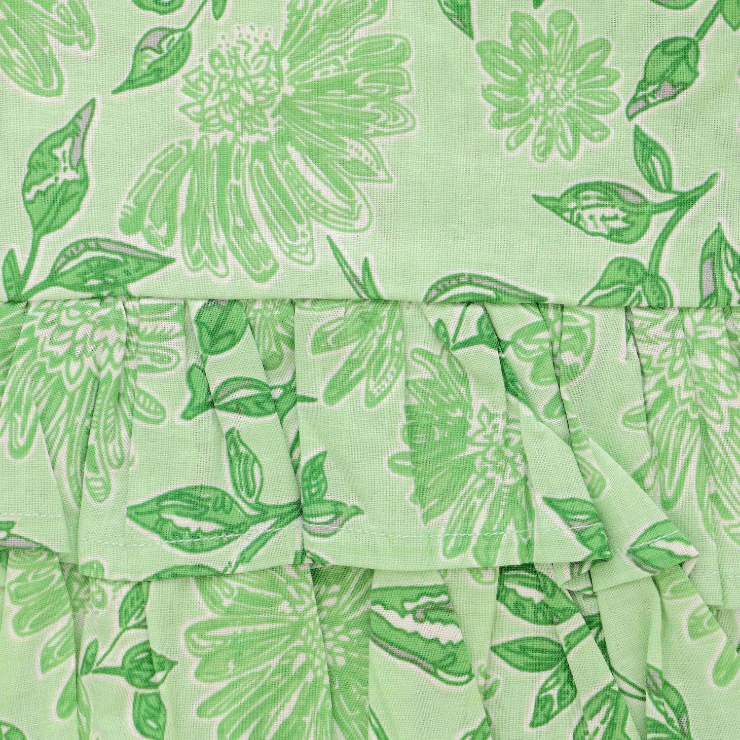 Girls Sleeveless Floral Top & Pant Set – Slub Cotton Comfort Wear