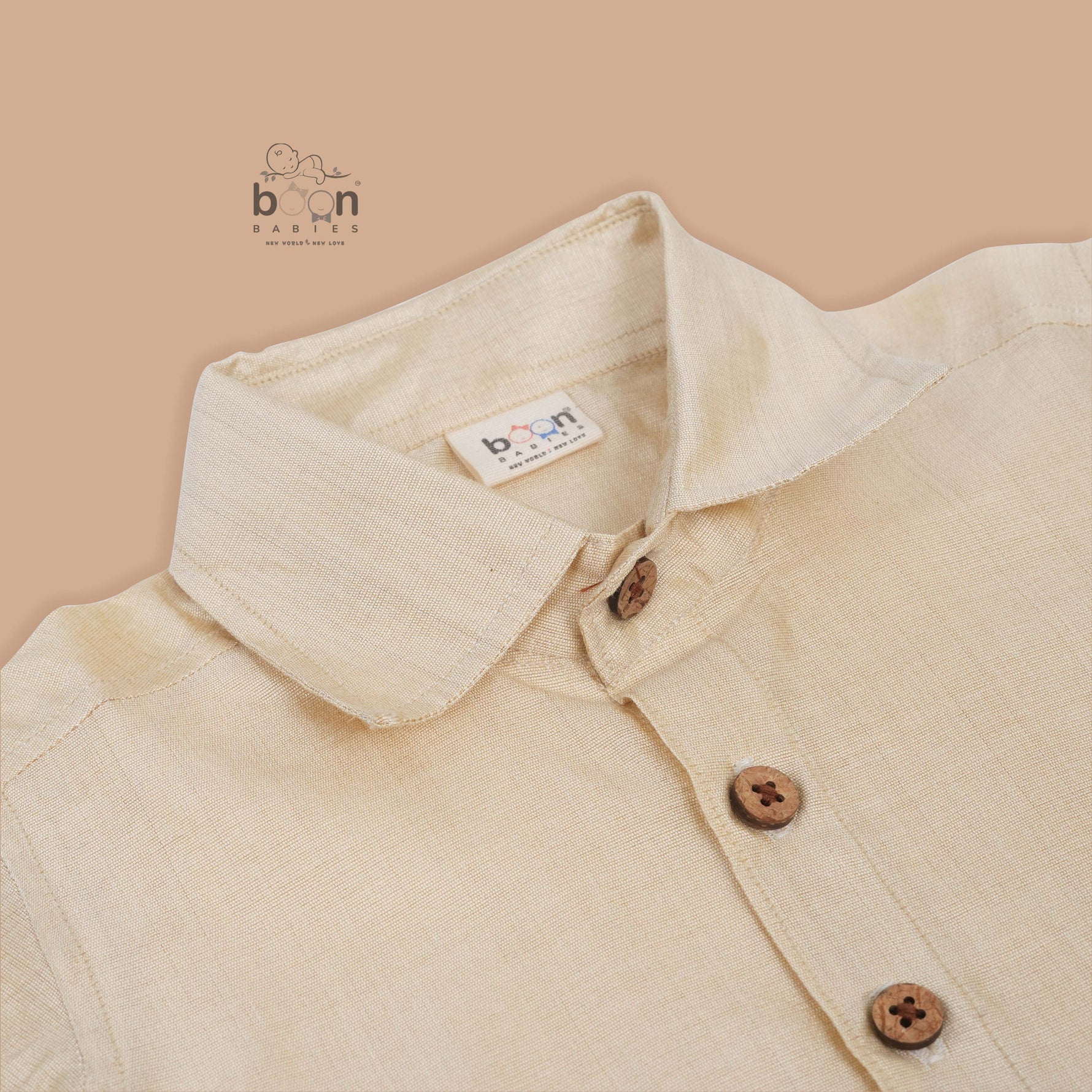 Traditional cream silk shirt & golden zari dhoti set for boys. Ages 6M–5Y. Perfect festive wear for Onam & celebrations.