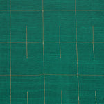 Green silk checked shirt with white dhoti featuring golden border – traditional South Indian boys ethnic wear set by Boon Babies.
