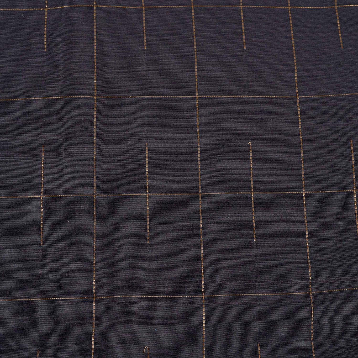 Boys ethnic silk shirt in navy with checked pattern paired with white and gold bordered dhoti, displayed flatlay style – festive wear from Boon Babies.
