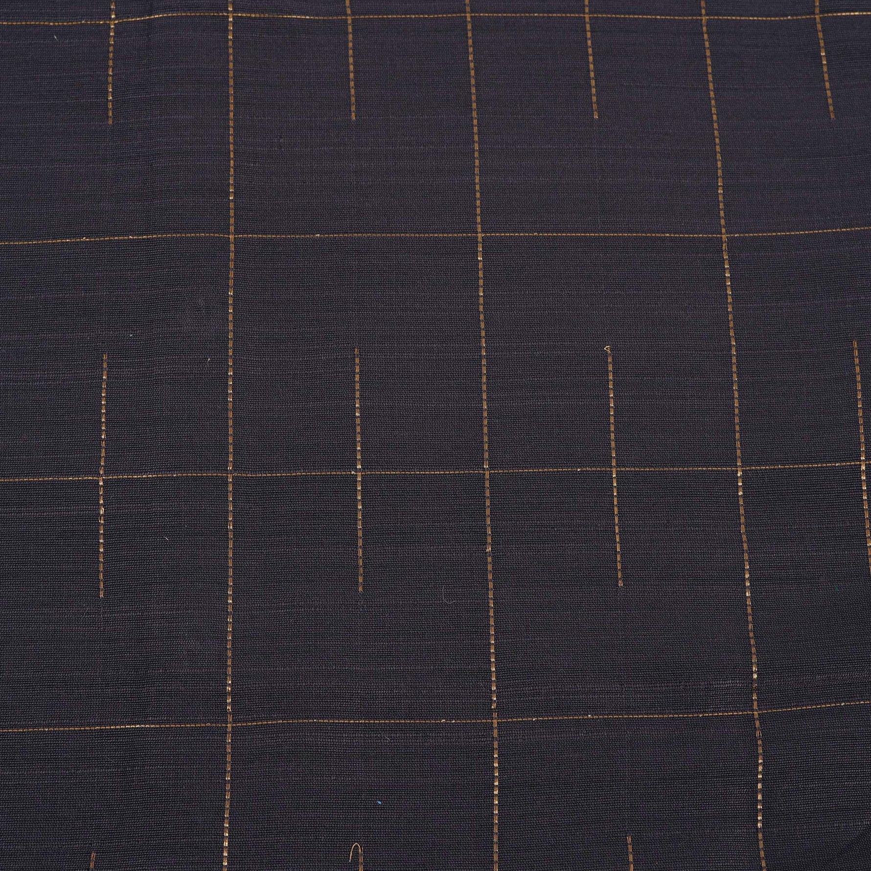 Boys ethnic silk shirt in navy with checked pattern paired with white and gold bordered dhoti, displayed flatlay style – festive wear from Boon Babies.
