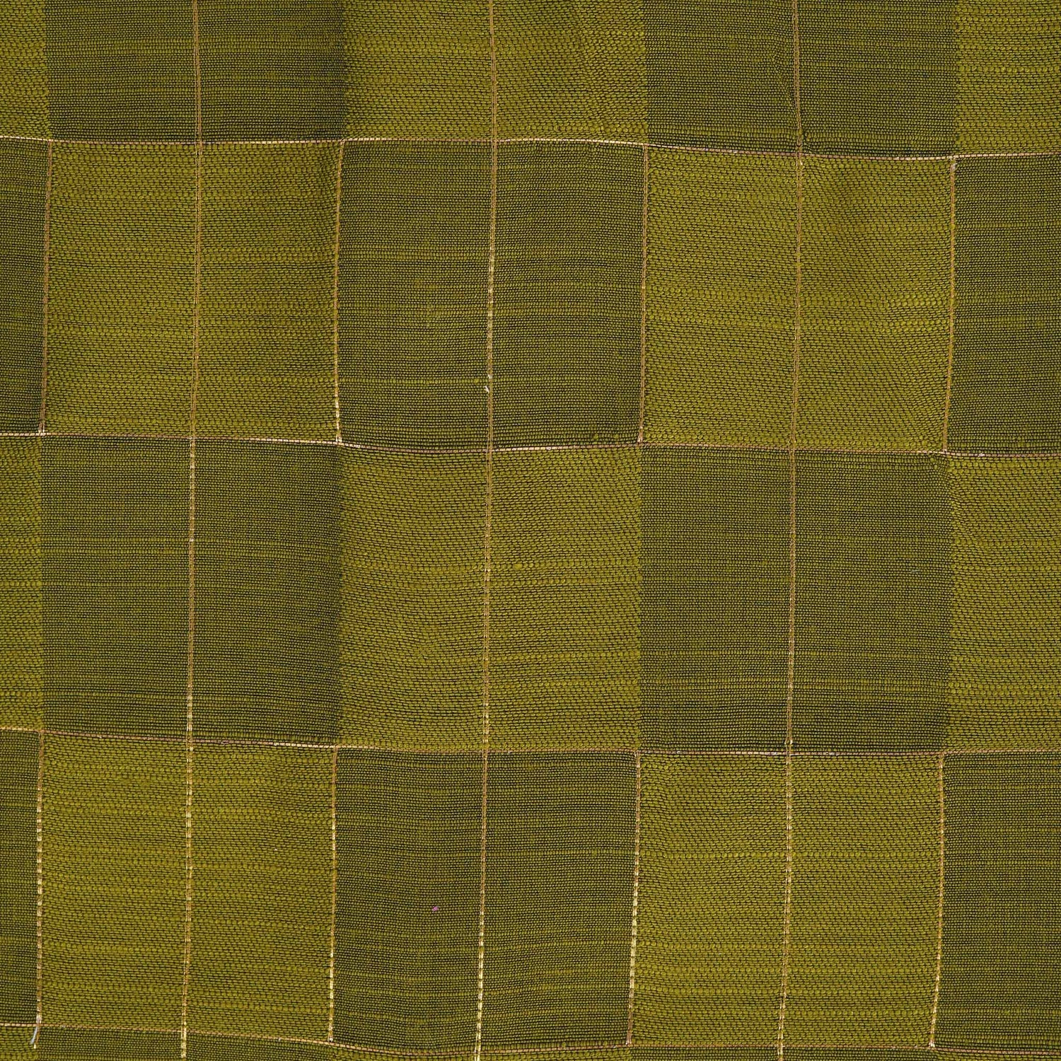 Olive green Chinese collar checked silk shirt with matching white dhoti and gold border – boys festive traditional wear by Boon Babies.
