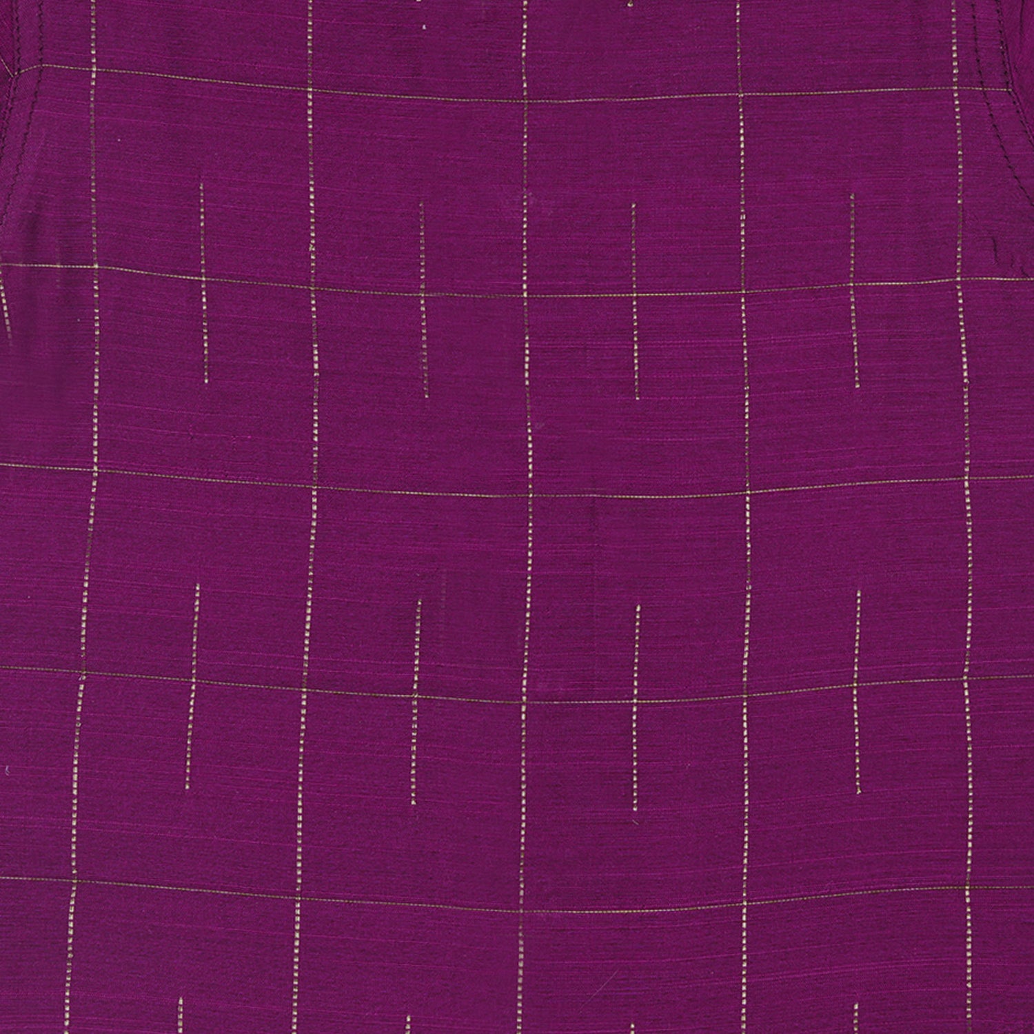 Purple checked silk shirt with Chinese collar and white dhoti with gold zari border – festive traditional wear for boys from Boon Babies.
