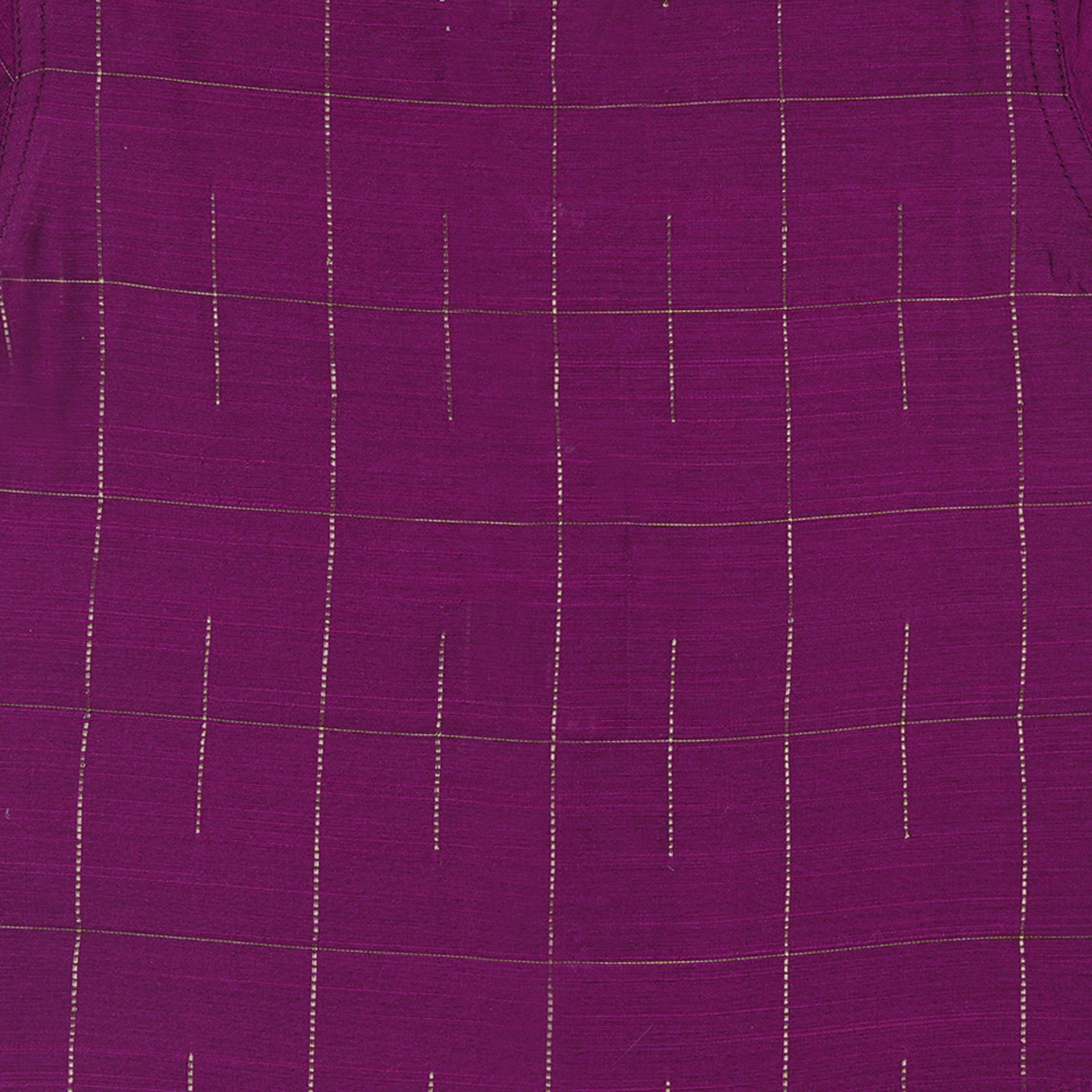 Purple checked silk shirt with Chinese collar and white dhoti with gold zari border – festive traditional wear for boys from Boon Babies.

