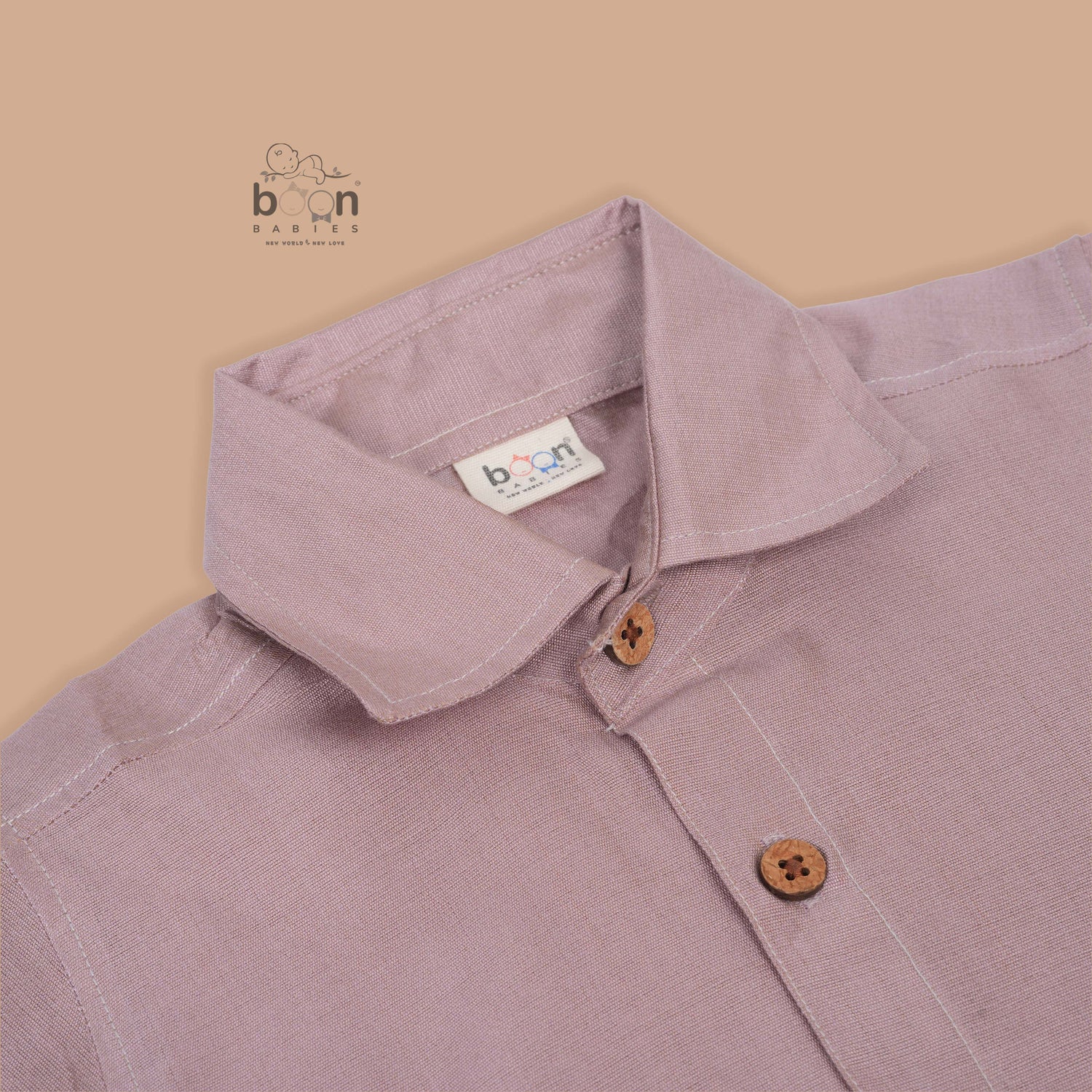 Purple silk shirt & dhoti with golden zari border for boys aged 6M–5Y. Perfect traditional wear for Onam & special occasions.