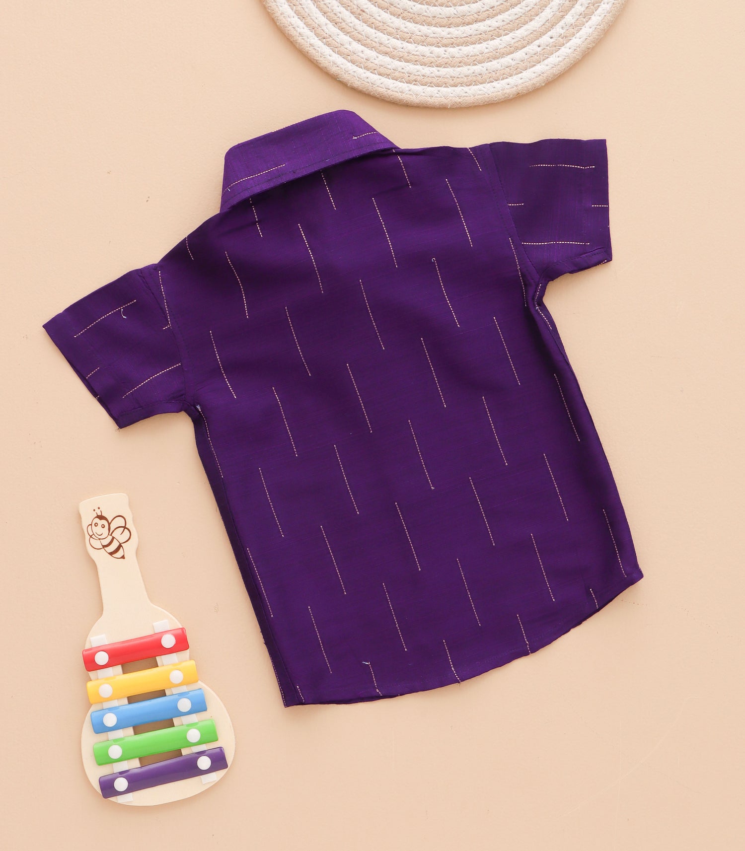 Boys Elegant Drop Line Silk Shirt & Dhoti Set – Festive Ethnic Wear