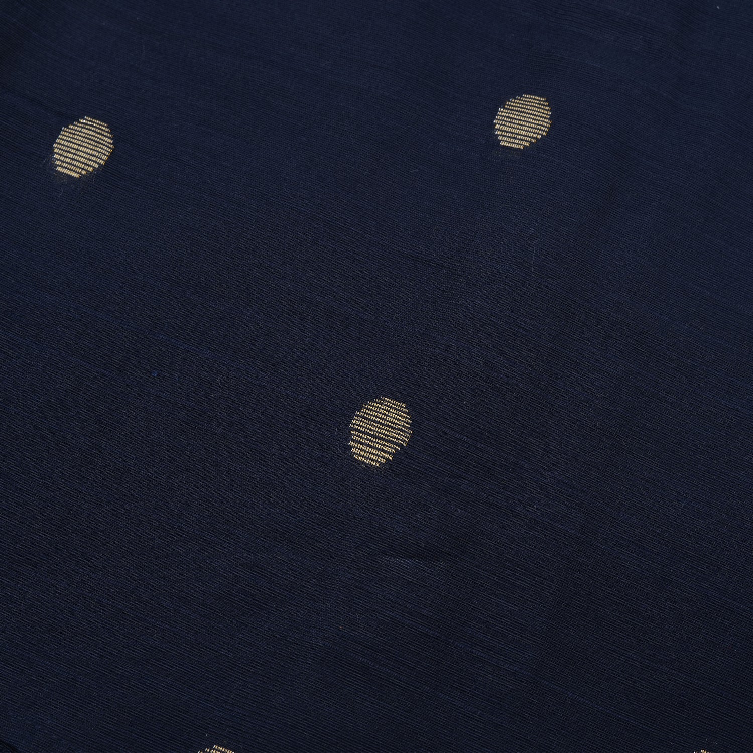 Elegant navy blue silk butta shirt with ivory dhoti & zari border. Perfect festive wear for boys aged 6M–5Y.