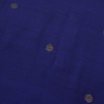 Royal Blue silk butta shirt with ivory dhoti & golden zari border. Traditional & festive outfit for boys aged 6M–5Y.