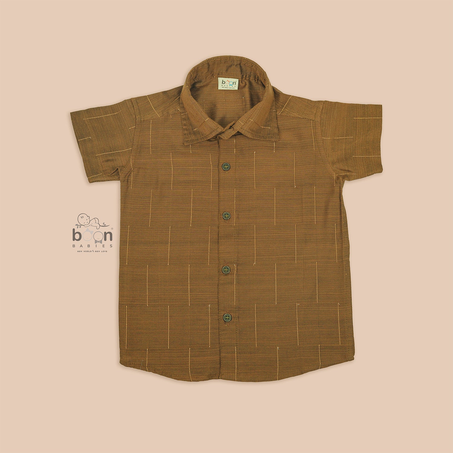 Coffee Brown Silk Boys Ethnic Shirt & Dhoti Set – Rich Traditional Charm