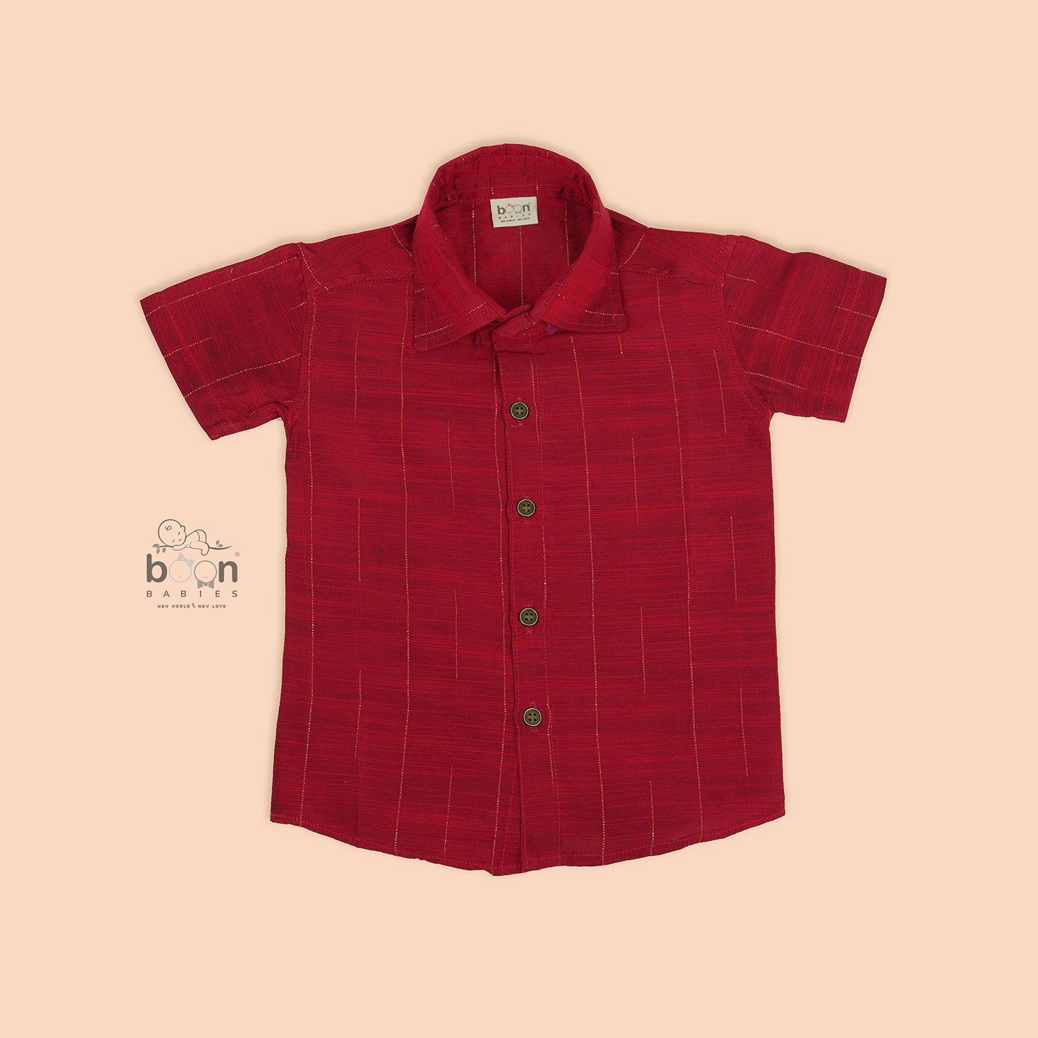 Maroon Silk Boys Ethnic Shirt & Dhoti Set – Classic South Indian Style