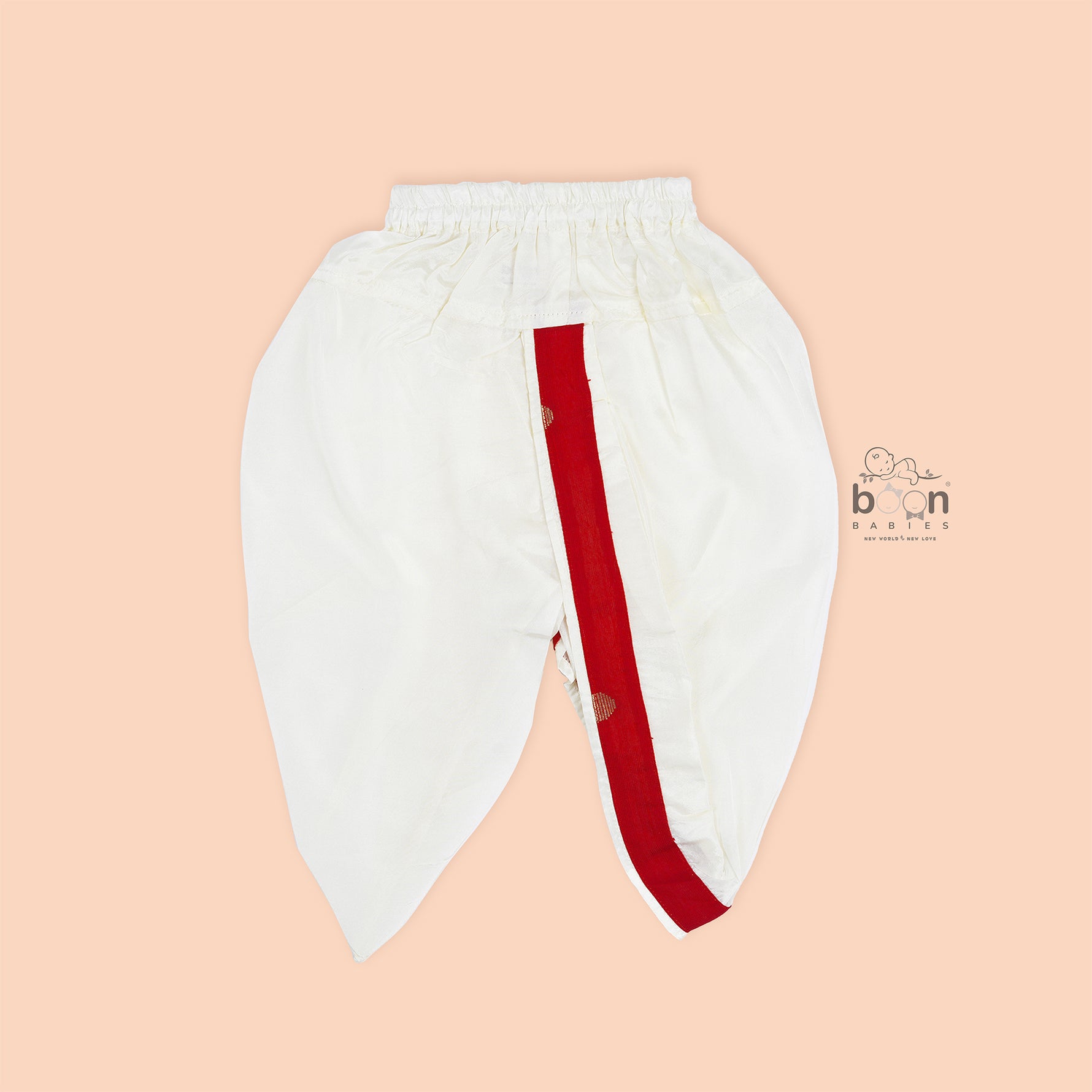 Bright red silk panjagajam set for boys aged 6M–3Y – vibrant, ethnic, and celebration-ready.