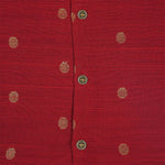 Bright red silk panjagajam set for boys aged 6M–3Y – vibrant, ethnic, and celebration-ready.