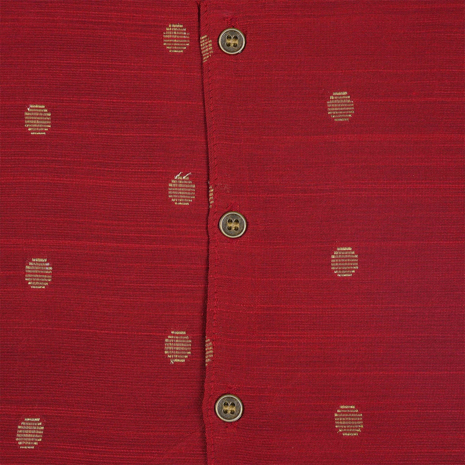 Bright red silk panjagajam set for boys aged 6M–3Y – vibrant, ethnic, and celebration-ready.