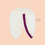 Elegant Plum silk panjagajam set for boys aged 6M–3Y – crafted for tradition, designed for comfort.