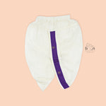 Purple silk panjagajam set for boys aged 6M–3Y – festive, elegant, and baby-approved.