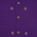 Purple silk panjagajam set for boys aged 6M–3Y – festive, elegant, and baby-approved.