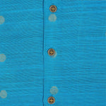 Classic silk Panjagajam set for baby boys in blue & white. Festive-ready comfort for ages 6M–3Y. Ideal for temple & ethnic occasions.