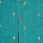 Teal blue silk panjagajam set for boys aged 6M to 3Y – stylish, festive, and baby-friendly. Perfect for every traditional celebration.