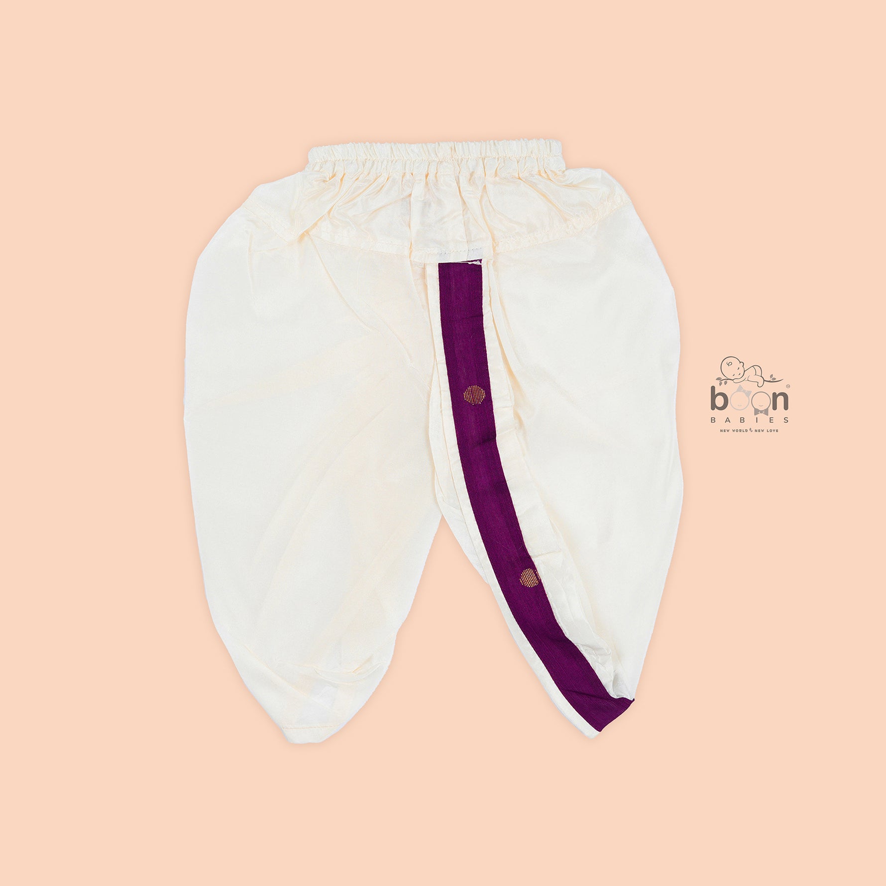 Wine silk panjagajam set for baby boys aged 6M–3Y – classic and royal for every celebration.