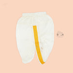 Vibrant yellow silk panjagajam set for boys aged 6M to 3Y. A festive favorite from Boon Babies – perfect for poojas & traditional celebrations.