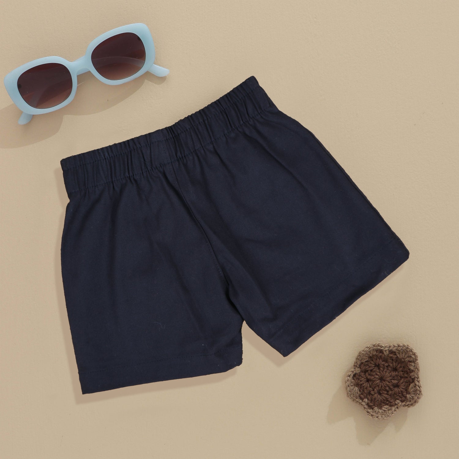 Boys Minimalist Cotton Solid Shorts