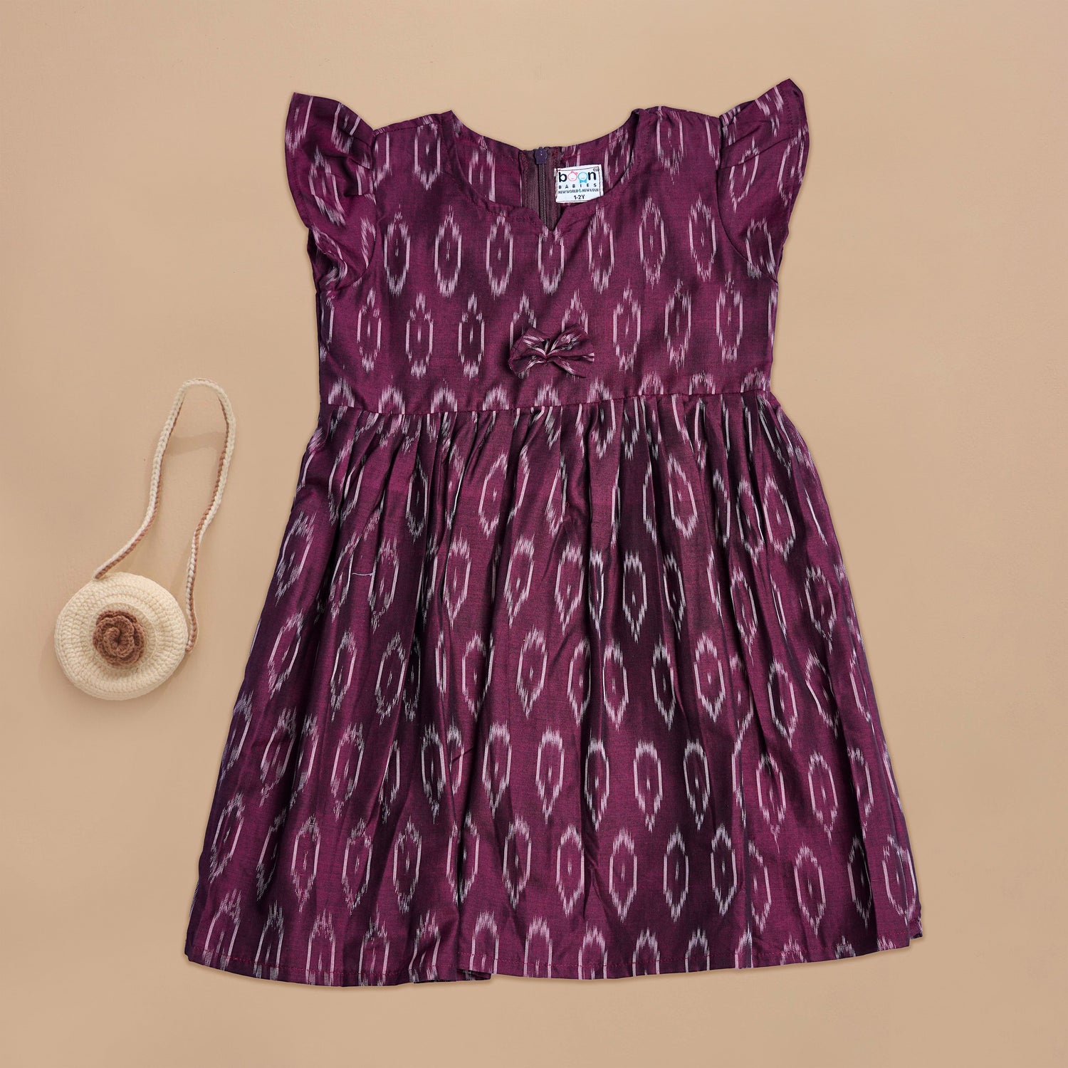 Eye-Catching Ikat Print Dress in Soft Cotton