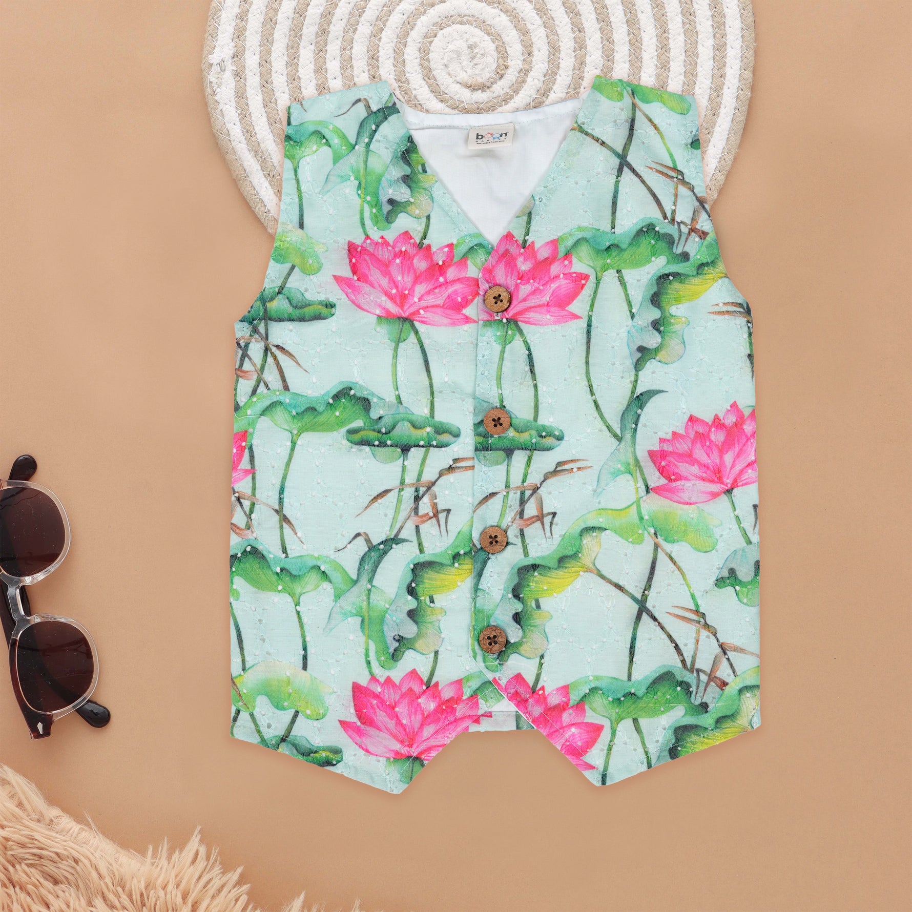 Lotus Garden Printed Girls Co-Ord Set Boon Babies